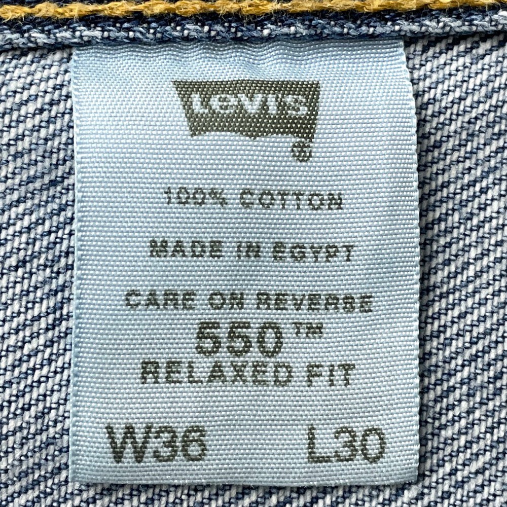 リーバイス Levi's 550 デニム パンツ テーパード 色落ち サイズ：W37 L30 インディゴ 【Levis】 【古着】 古着 【中古】 中古 mellow RELAXED FIT【古着屋mellow楽天市場店】