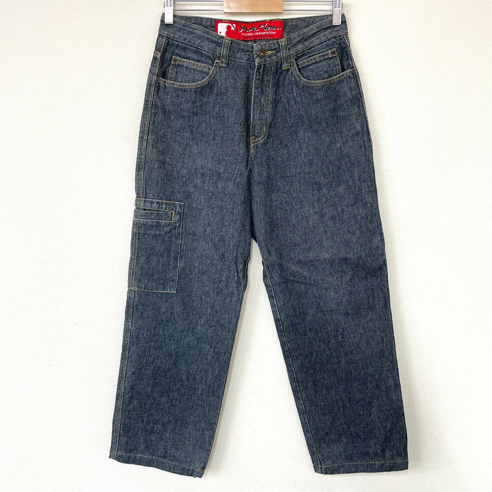 MLB Jeans ジーンズ ジーパン カーゴパンツ テーパード 色落ち ロゴ 刺繍