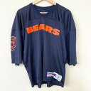 ★20%オフ クーポン 4/30 14時まで★チャンピオン Champion NFL シカゴ ベアーズ Chicago Bears メッシュ フットボールジャージ 半袖 ロゴ プリント サイズ：XL ネイビー MADE IN U.S.A【古着】 古着 【中古】 中古 mellow PRO LINE【あす楽対応】【古着屋mellow楽