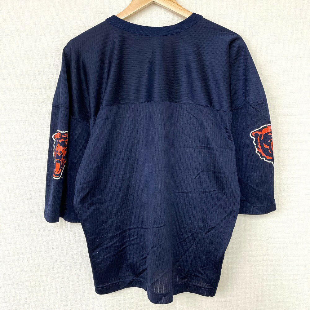 チャンピオン Champion NFL シカゴ ベアーズ Chicago Bears メッシュ フットボールジャージ 半袖 ロゴ プリント サイズ：XL ネイビー MADE IN U.S.A【古着】 古着 【中古】 中古 mellow PRO LINE【あす楽対応】【古着屋mellow楽天市場店】 2