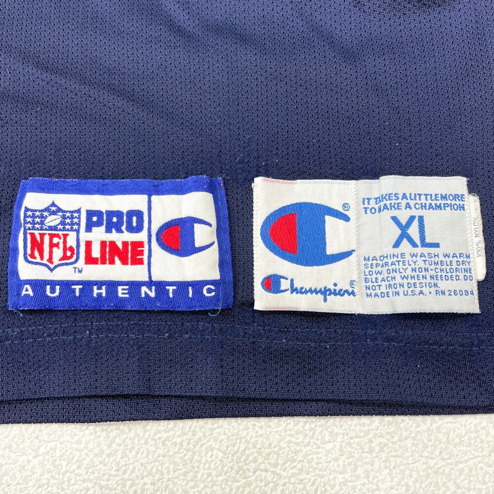 チャンピオン Champion NFL シカゴ ベアーズ Chicago Bears メッシュ フットボールジャージ 半袖 ロゴ プリント サイズ：XL ネイビー MADE IN U.S.A【古着】 古着 【中古】 中古 mellow PRO LINE【あす楽対応】【古着屋mellow楽天市場店】 3