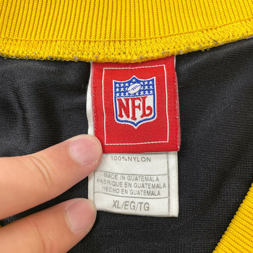 リーボック Reebok NFL ピッツバーグ スティーラーズ Pittsburgh Steelers メッシュ フットボールジャージ 半袖 ロゴ プリント サイズ：XL ブラック×イエロー 【古着】 古着 【中古】 中古 mellow 【あす楽対応】【古着屋mellow楽天市場店】 3