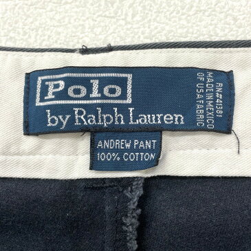 ポロ ラルフローレン Polo by Ralph Lauren チノパンツ ツータック サイズ:W36 L33.5 ダークネイビー 【古着】 古着 【中古】 中古 【あす楽対応】 mellow ANDREW PANT【古着屋mellow楽天市場店】