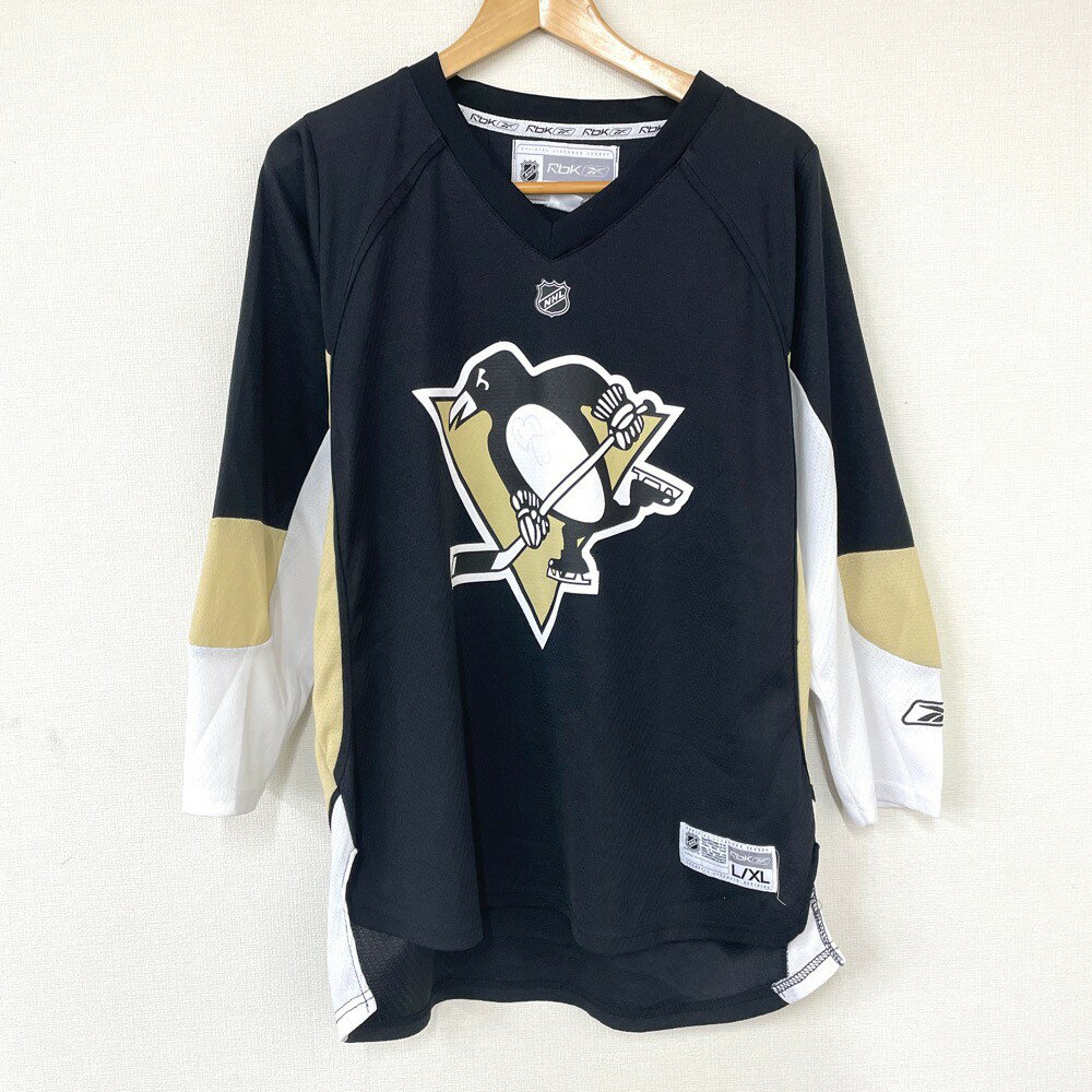 リーボック Reebok CCM NHL Pittsburgh Penguins ピッツバーグ ペンギンズ メッシュ ホッケージャージ ..