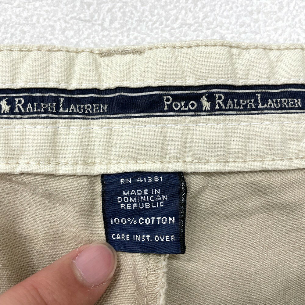 ポロ ラルフローレン Polo Ralph Lauren チノパンツ ツータック サイズ：W35 L33 ベージュ 【古着】 古着 【中古】 中古 mellow 【古着屋mellow楽天市場店】