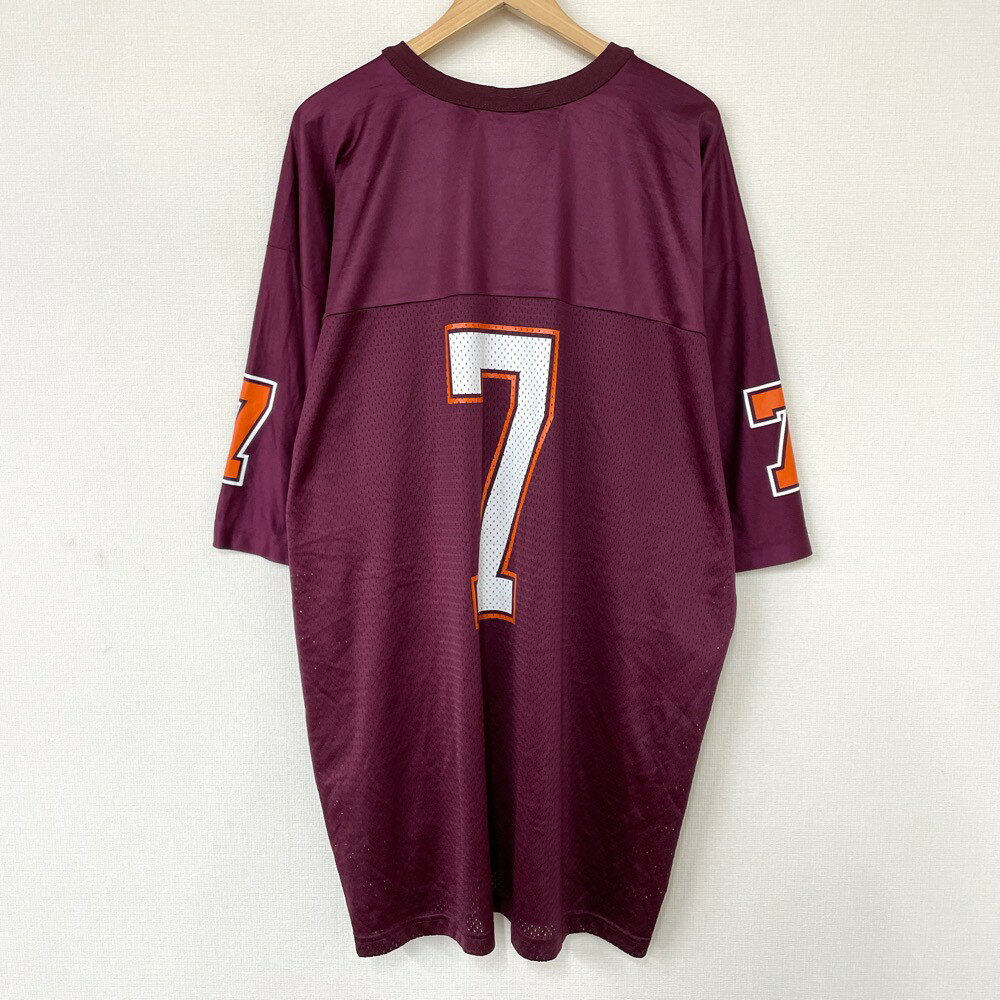 【ゆうパケット対応】ナイキ NIKE TEAM メッシュ フットボールジャージ 半袖 スウッシュロゴ プリント サイズ：XXL ボルドー 【古着】 古着 【中古】 中古 mellow 【古着屋mellow楽天市場店】