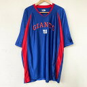 【ゆうパケット対応】NFL TEAM APPAREL ニューヨーク ジャイアンツ フットボールジャージ Tシャツ 半袖 ロゴ 刺繍 サイズ：XL ブルー×レッド 【古着】 古着 【中古】 中古 mellow 【あす楽対応】【古着屋mellow楽天市場店】