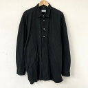 canda チロリアン シャツ ロングスリーブ コットン×リネン 長袖 植物 刺繍 サイズ:XL 後染め ブラック 【古着】 古着 【中古】 中古 mellow 【古着屋mellow楽天市場店】(4)