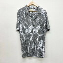 【お買い物マラソン★ポイント10倍】古着 ハワイ製 KALAHEO レーヨン オープンカラーシャツ 半袖 植物柄 プリント ハワイアンシャツ メール便対応