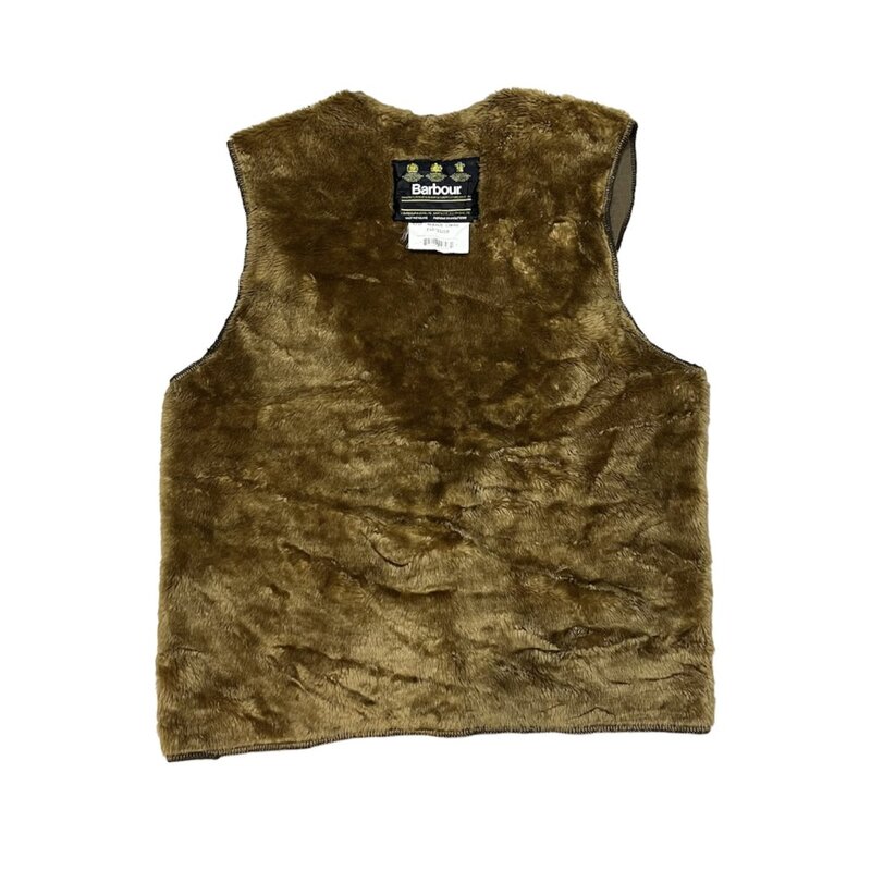 イングランド製 バブアー Barbour Fur Liner Vest ファー ライナー ベスト サイズ表記：C40 ブラウン あす楽対応【中古】