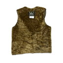 イングランド製 バブアー Barbour Fur Liner Vest ファー ライナー ベスト サイズ表記:C40 ブラウン 【中古】
