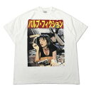 新品 パルプ・フィクション 映画Tee ムービーTシャツ 白T クルーネック メール便