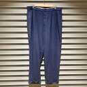 ポロ ラルフローレン Polo by Ralph Lauren リネン混 スラックス ツータック 無地 サイズ:W37 L29.5 ビッグサイズ ネイビー【中古...