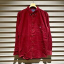 ラルフローレン Ralph Lauren 細畝 コーデュロイ シャツ ボタンダウン 長袖 ワンポイント ポニー 刺繍 無地 BLAKE サイズ:メンズ XL ビ...