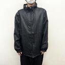 【中古】スターター STARTER ジップアップ パーカー ウィンドブレーカー フーディ 裏地メッシュ リップストップ ロゴ プリント 長袖 サイズ:2XL ブラック 古着 中古 mellow 古着屋mellow楽天市場店