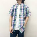 US古着 ラルフローレン Ralph Lauren ボタンダウンシャツ 半袖 チェック柄 ロゴ ワンポイント ポニー刺繍 CLASSIC FIT サイズ:S ラ...