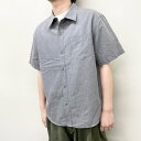 US古着 トニーホーク TONY HAWK 半袖シャツ 刺繍 ストライプ モダール×ポリエステル サイズ:XL グレー 【中古】