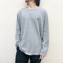 US古着 ノーティカ NAUTICA ロンT 長袖 Tシャツ ワンポイント ロゴ 刺繍 サイズ：メンズ L グレー あす楽対応【中古】