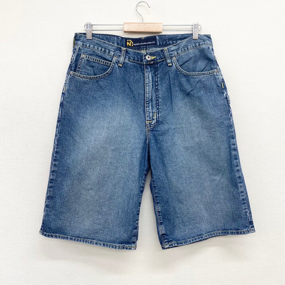 古着 NAUTICA JEANS デニム ペインター ショーツ ひざ下