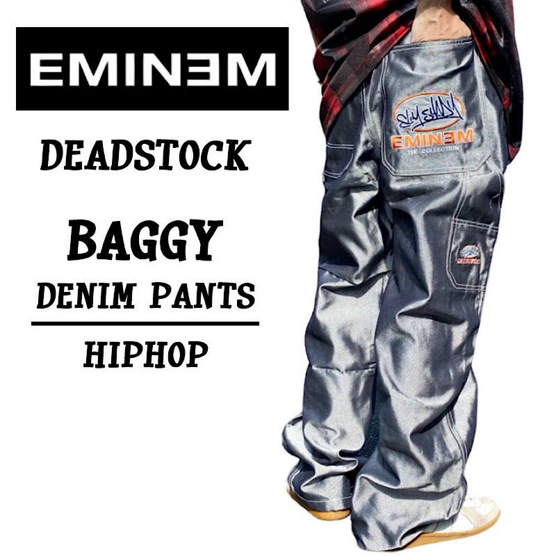 未使用 エミネム EMINEM ヒップホップデニム バギーパンツ シャイニー Y2K サイズ有り