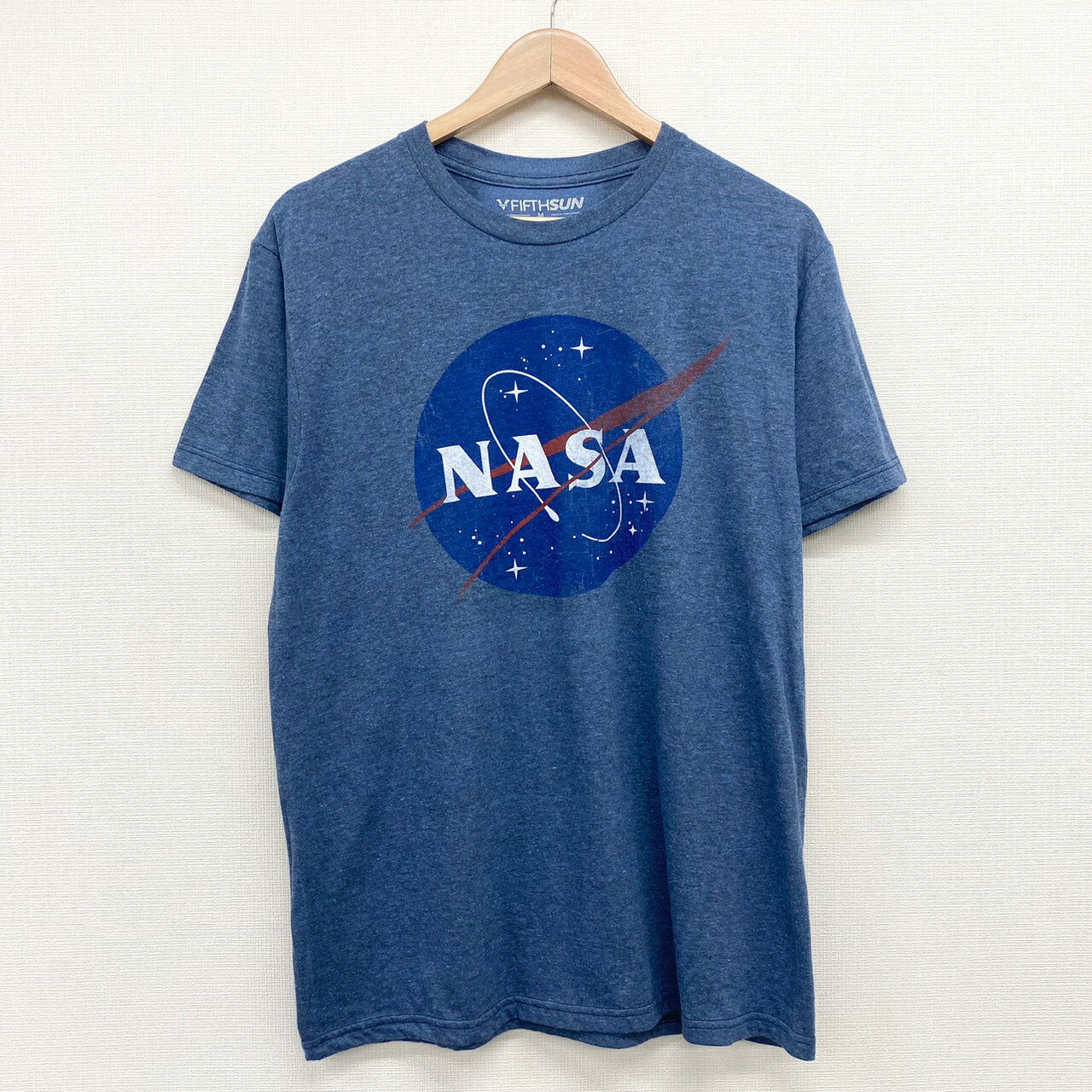 US古着 フィフスサン FIFTHSUN NASA Tシャツ 半袖 ロゴ プリント 霜降り サイズ：メンズ M ヘザーブルー あす楽対応