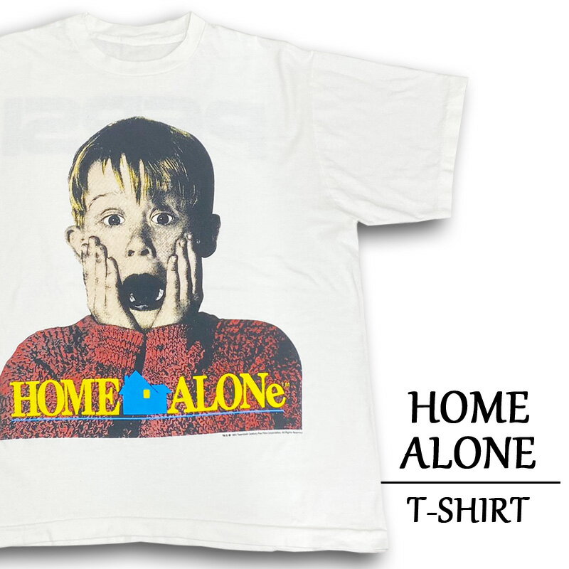 ホームアローン Tシャツ 半袖 HOME ALONE 映画 ムービーTシャツ サイズ：メンズ XL ビッグサイズ ホワイト 【新品】のサムネイル