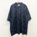 US古着 レインスプーナー reyn spooner アロハシャツ 半袖 総柄 ヤシの木 サイズ：メンズ 3XL ビッグサイズ ブラック あす楽対応【中古】