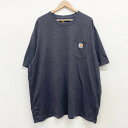 古着 carhartt Tシャツ 半袖 ポケT 無地 ロゴ ワッペン オーバーサイズ メール便対応