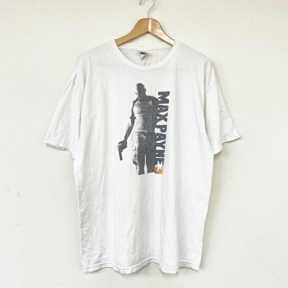 ロックスター・ゲームス Rockstar Games Tシャツ 半袖 MAX PAYNE 3 プリント ALSTYLE ボディ サイズ：L ホワイト  古着  中古 mellow 