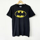 【ゆうパケット対応】バットマン BATMAN Tシャツ 半袖 ロゴプリント DC COMICS サイズ：L ブラック 【古着】 古着 【中古】 中古 mellow 【あす楽対応】【古着屋mellow楽天市場店】