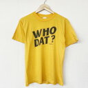 【期間限定★30%OFFクーポン対象】 メール便対応 80's HEF-T Tシャツ WHO DAT? プリント 半袖 USA製