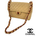 CHANEL シャネル マトラッセ ショルダーバッグ イエローブラウン べっ甲 チェーンショルダー ココマーク レディース カバン 鞄 ブランド 【中古】【TB...