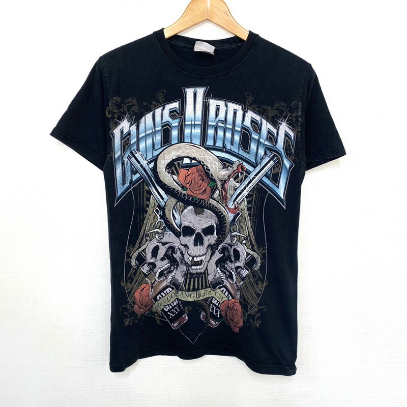 【ゆうパケット対応】ガンズ・アンド・ローゼズ GUNS N' ROSES プリント バンド Tシャツ 半袖 サイズ:S ブラック 【古着】 古着 【中古】 中古...