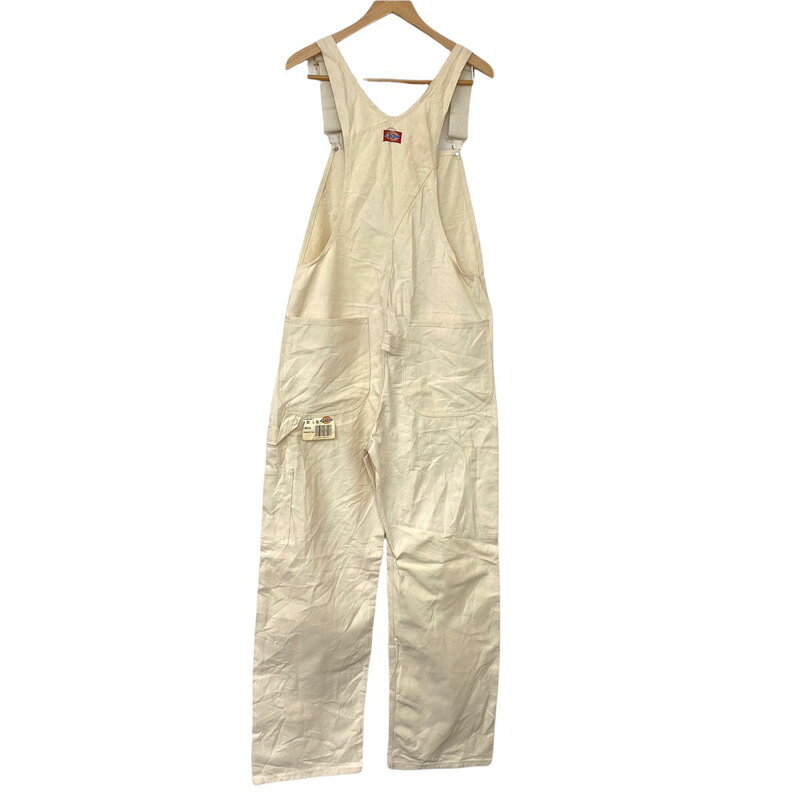 【Deadstock】ディッキーズ Dickies オーバーオール 生成り サイズ：W33【M8953A】【新古品】デッドストック 新古品 mellow【古着屋mellow楽天市場店】