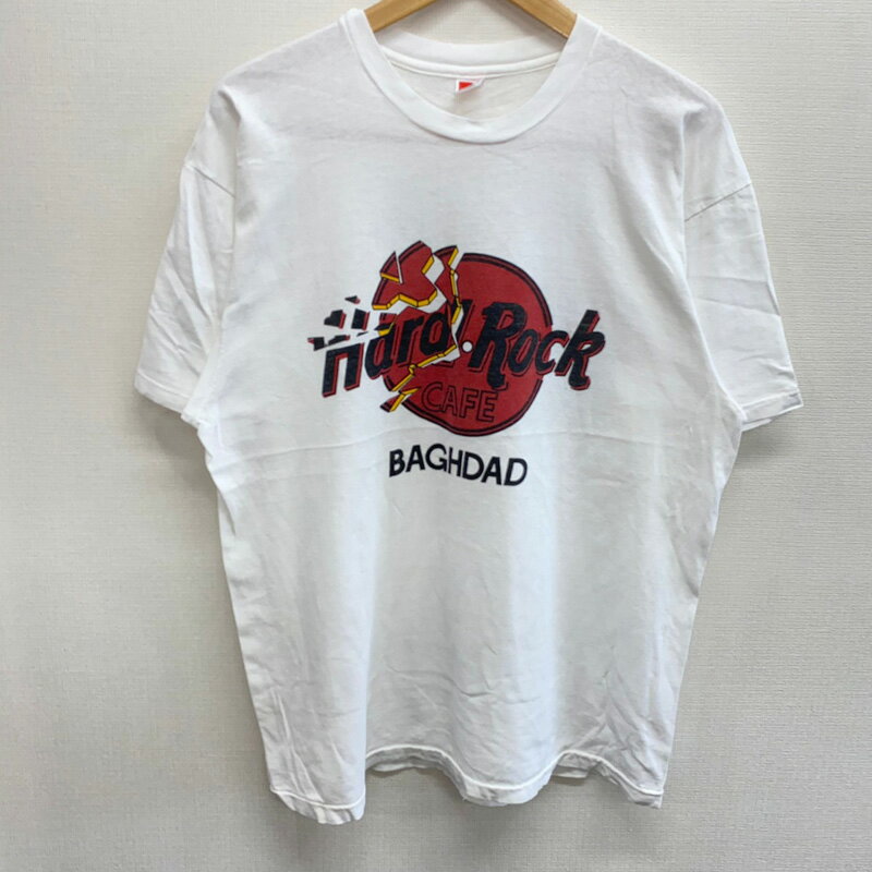 ヘインズ ハードロックカフェ HARD ROCK CAFE BAGHDAD 半袖 Tシャツ サイズ：XL ホワイト MADE IN USA【古着】 古着 【中古】 中古 mellow 【古着屋mellow楽天市場店】のサムネイル