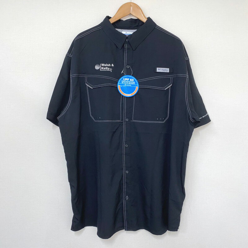 コロンビア Columbia PFG ショートスリーブ シャツ ボタンダウン半袖 サイズ：XXL ブラック【OMNI-SHADE】【Performance Fishing Gear】【新品】 新品 mellow 【あす楽対応】【古着 mellow楽天市場店】