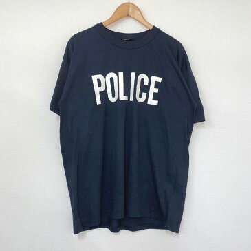 ROTHCO ロスコ POLICE 半袖 Tシャツ 両面プリント MADE IN USA サイズ：XL ブラック 【古着】 古着 【中古】 中古 mellow 【あす楽対応】【古着屋mellow楽天市場店】