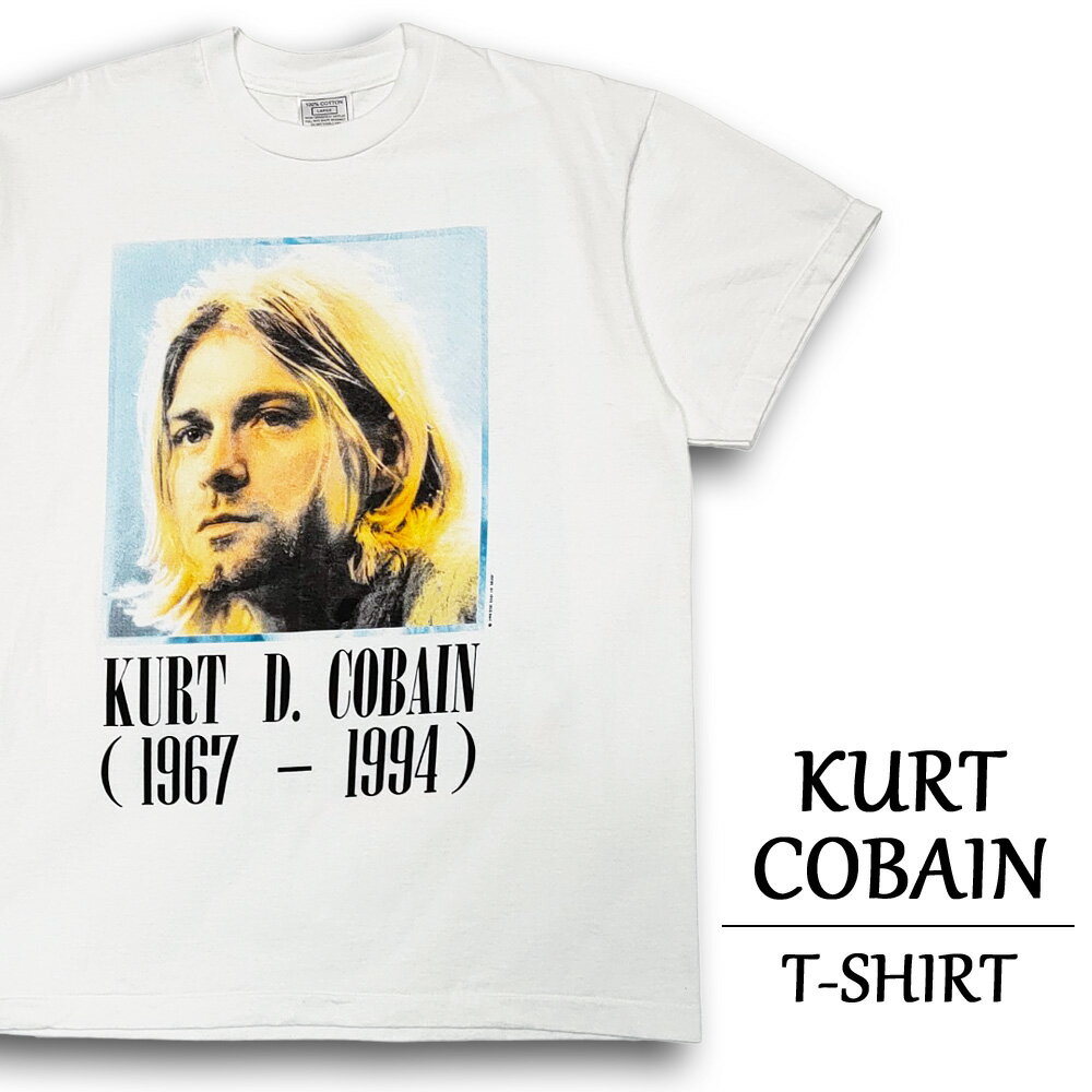 カートコバーン KURT D. COBAIN NIRVANA 追悼Tシャツ クルーネック バンドT メール便対応