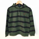 【今がお得★ポイント10倍でゲット】ポロ ラルフローレン/POLO RALPH LAUREN スウェットパーカー ラガーシャツタイプ フード付き 長袖 ボーダー...
