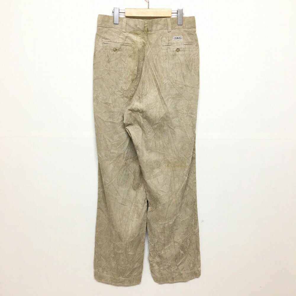 ポロ ラルフローレン/Polo by Ralph Lauren ツータック 太畝 コーデュロイ パンツ 無地 サイズ：W30 L33.5 ベージュ 【古着】 古着 【中古】 中古 mellow 【古着屋mellow楽天市場店】