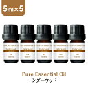 アロマオイル 精油【5ml】シダーウッド エッセンシャルオイル 5ml×5本 アロマディフューザー アロマ 使い方 おすすめ…