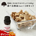 【ポイント20倍】【精油 5ml×1本 セット】アロマウッド 宮崎 くすのき アロマウッド100g 楠 樟脳 ディフューザー 水なし アロマチップ 天然木 木製 消臭 除湿 虫 檜 アロマ 精油 エッセンシャルオイル pb