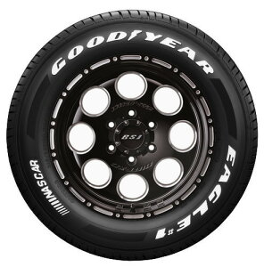 【タイヤ交換可能】数量限定 200系ハイエース用！JF008M(ブラッククリア)＆GOODYEAR EAGLE #1 NASCAR 215/65-16C 4本セット