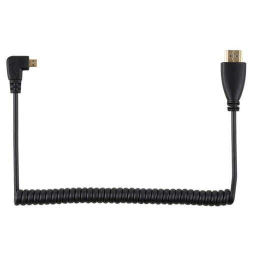 JSER ストレッチスプリング 左右角度90度 マイクロHDMI - HDMIオス HDTVケーブル 携帯電話 タブレット カメラ用 Right angled JSER ストレッチスプリング 左右角度90度 マイクロHDMI - HDMIオス HDTVケーブル 携帯電話 タブレット カメラ用 Right angled