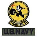 アイロン接着 ワッペン アメリカ海軍 戦闘攻撃飛行隊 VFA 31 + NAVY タブ OD 2Pセット 刺繍エンブレムワッペン ミリタリーパッチ MA1 フライトジャケット ジャケット 革ジャン 戦闘服(3)