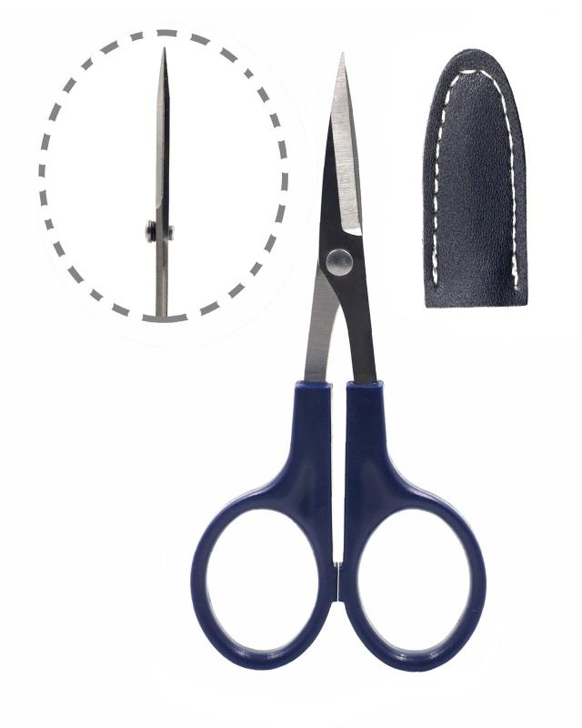 三花 カットワークはさみ ブルー ハサミ 120mm 左右兼用 切れ味鋭い 手芸 洋裁 つまみ細工 糸切り 刺繍..