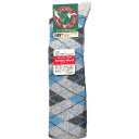 HALISON(ハリソン) ラム薄手アーガイルニッカホース DMライトグレー×サックス Mサイズ(24〜26cm)