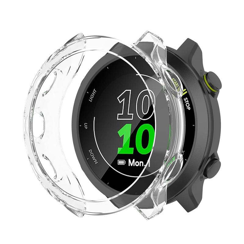 2個 GARMIN用 ForeAthlete 55用 ケース カバー 3色可選 SOOYEEH ソフトTPU製 プロテクターカバー 耐衝撃 薄型 軽量 ガーミン用 ForeAthlete 55用 保護ケース アクセサリー