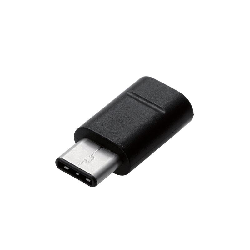 エレコム USBタイプC変換ケーブル USB2.0認証品 タイプC-microBメス 0.15m ブラック MPA-MBFCM01NBK