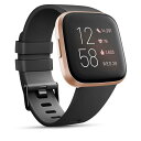 コンパチブルバンド女性男性交換用対応 Fitbit Versa2 バンド、Fitbit Versa バンド、Versa Lite/SE バンド スポーツバンド、アドバンストフィットネストラッカー用ソフトシリコン調整可能防水スト(2)
